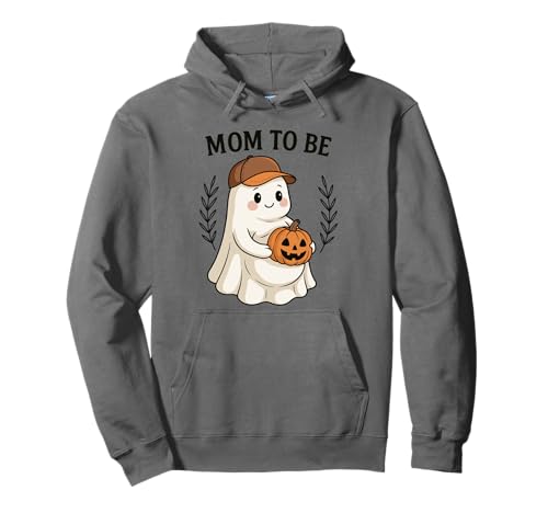 Süße Halloween-Enthüllung von Mama to Be Ghost with Pumpkin Pullover Hoodie von Pregnant Mom Ghost Halloween Outfit