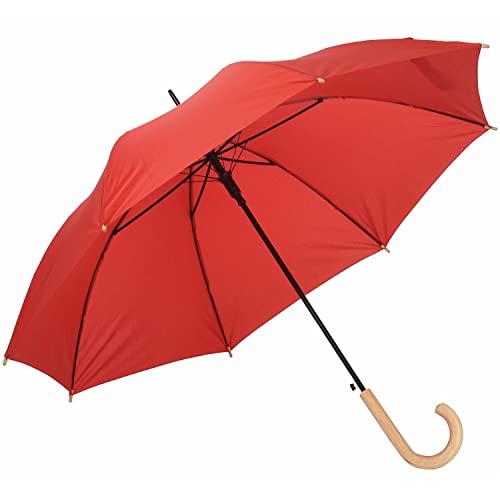 Preiswert&Gut Automatik Regenschirm Ø103cm LIPSI Stockschirm Schirm recycelten Kunststoffen (rot) von Preiswert & Gut
