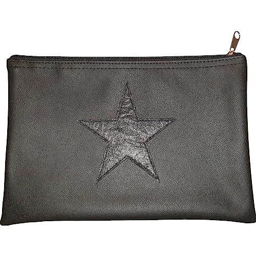 Preiswert&Gut Kosmetiktasche Kunstleder Bankmappe Stern Banktasche Geldtasche A5 Geldbeutel von Preiswert & Gut