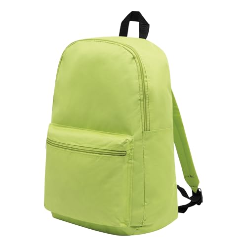 Preiswert&Gut Rucksack klein Hellgrün 30x10,5x39,5 cm – Mini Tasche für Damen mit Reißverschluss-Hauptfach Wanderrucksack Rucksäcke 190g kleinerrucksack mit Verstellbaren gepolsterte Schultergurte von Preiswert & Gut