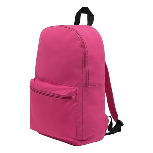 Preiswert&Gut Rucksack klein Pink 30x10,5x39,5 cm – Mini Tasche für Damen mit Reißverschluss-Hauptfach Wanderrucksack Rucksäcke 190g kleinerrucksack mit Verstellbaren gepolsterte Schultergurte von Preiswert & Gut