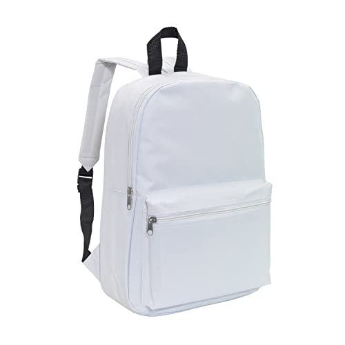 Preiswert & Gut Kleiner Rucksack 30x10x39 verwendbar als Kinderrucksack Damen Herren (Weiss) von Preiswert & Gut