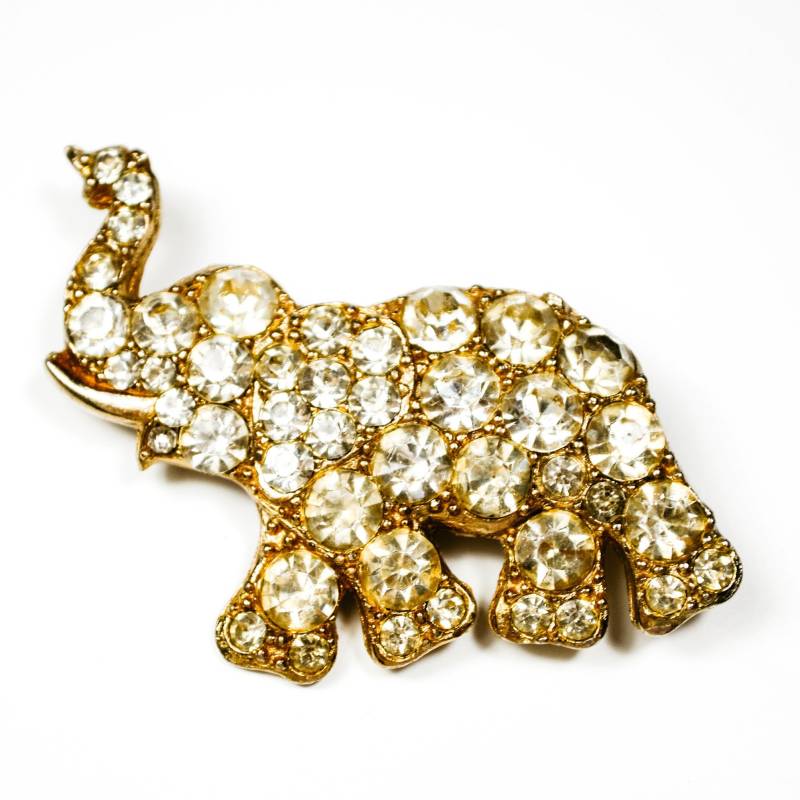 Art-Deco-Elefant Paste Brosche Pin Art-Deco-Elefant Paste Brosche Pin von PrelovedTreasuresGB