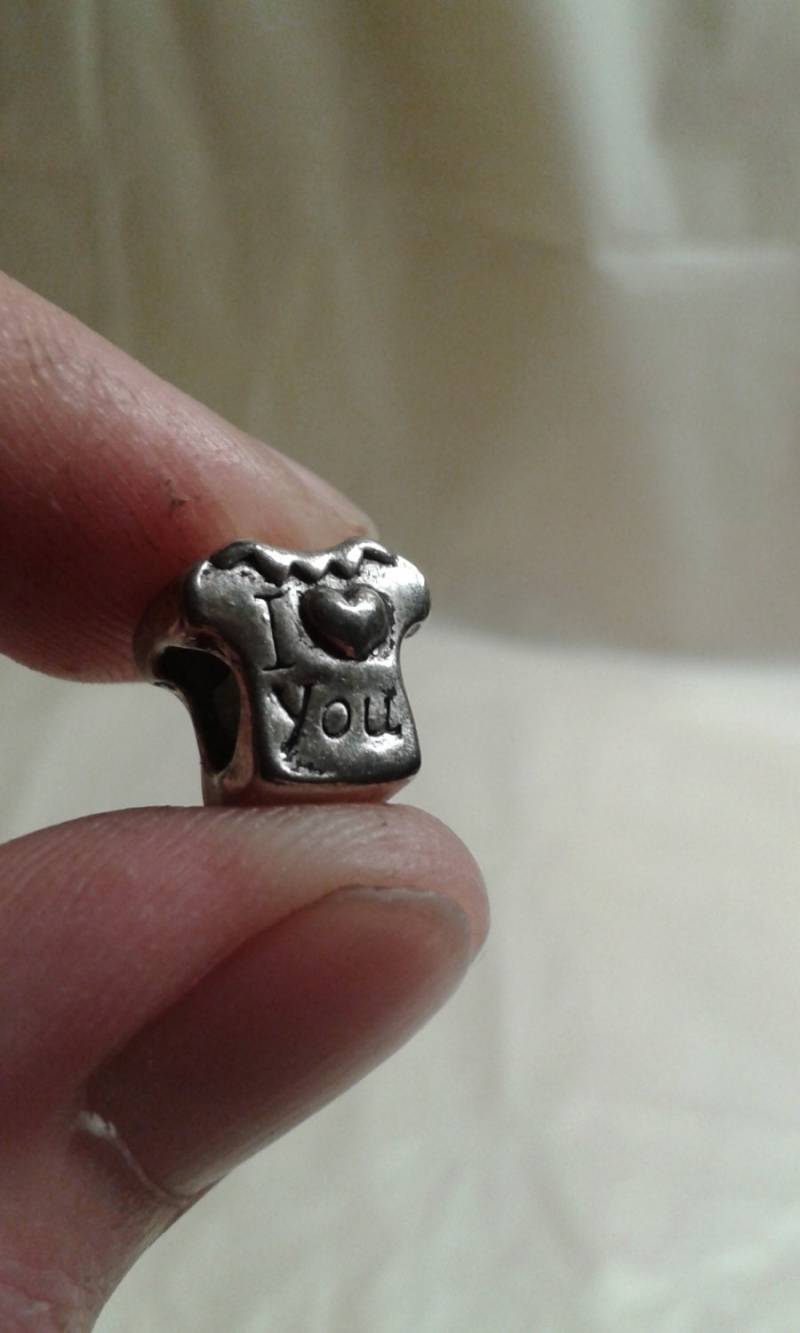 Ein Silber-Ton T-Shirt Liebe Herz Armband Slider Charme Ein Silber-Ton T-Shirt Liebe Herz Armband Slider Charme von Prelovedbargains