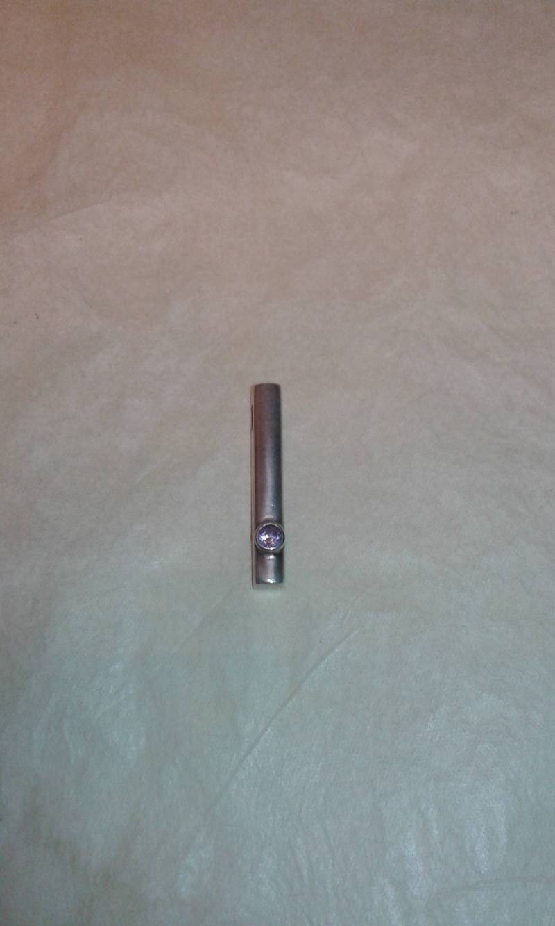 Solide Sterling Silber Und Runde Geschnitten Amethyst Unisex Halskette Bar Anhänger, Herren Damen Schmuck Moderne Mode Solide Sterling Silber Und Runde Geschnitten Amethyst Unisex Halskette Bar Anhänger, Herren Damen Schmuck Moderne Mode von Prelovedbargains