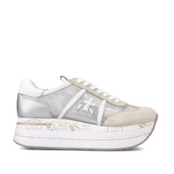 Premiata Beth Sneakers Aus Weißem Wildleder Und Transparentem Ripstop von Premiata