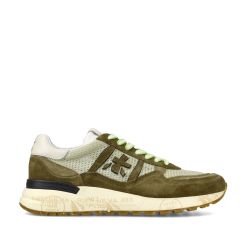 Premiata Landeck Grüne Wildleder & Mesh Sneaker von Premiata