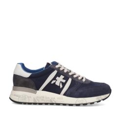 Premiata Lander Herren Sneaker Aus Blauen Wildleder von Premiata