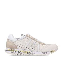 Premiata Lucy Damen Sneakers Aus Weißem Leder Und Wildleder von Premiata