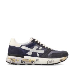 Premiata Mick Wildleder Sneakers In Blau Und Grau von Premiata