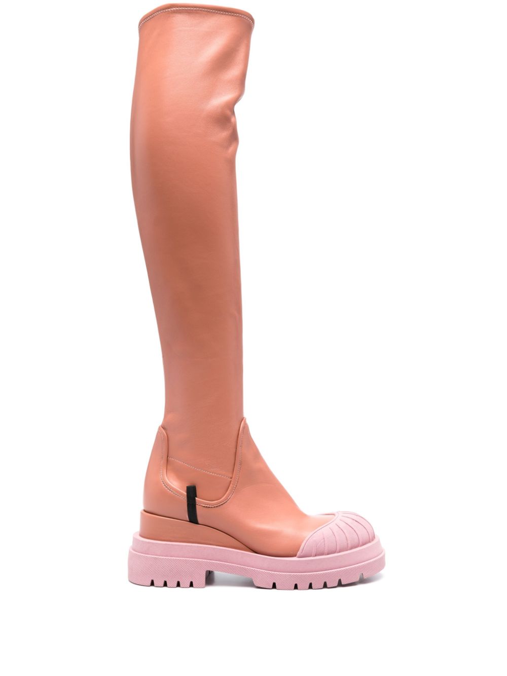 Premiata Overknee-Stiefel aus Leder 40mm - Rosa von Premiata