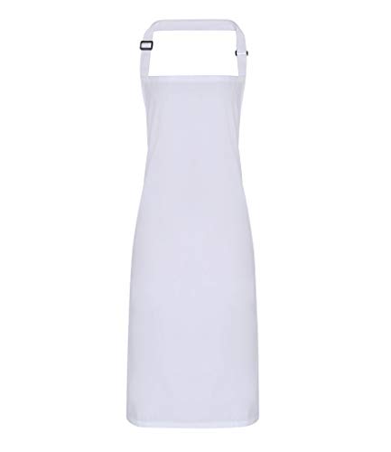 Premier Wasserdichte Latzschürze für Damen & Herren, Nackenband verstellbar (Weiß) von Premier