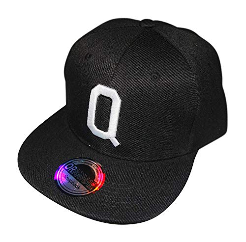 Premium Headwear Buchstaben Initialen Snapback Caps Black & White Baseball Cap (Q) von Premium Headwear