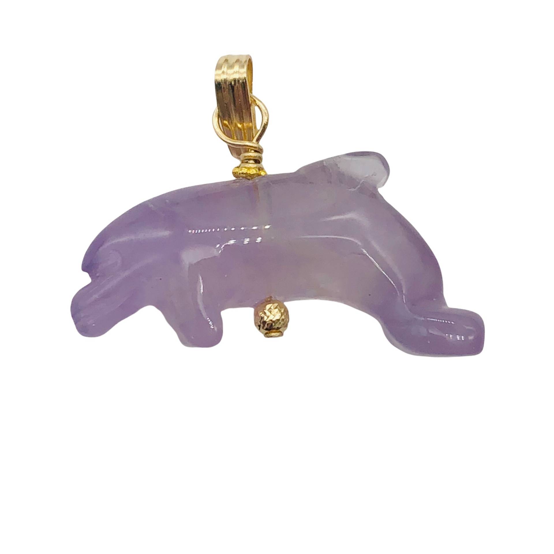 Amethyst Delphin Anhänger Halskette | Halbedelstein Schmuck 14K Gf Anhänger von PremiumBeadStudio