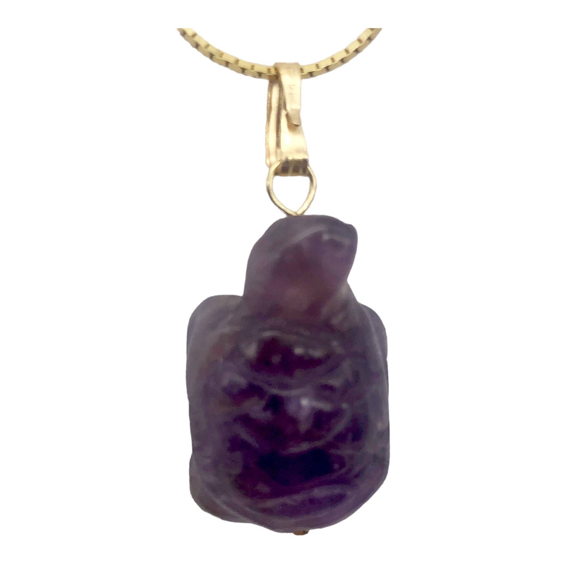 Amethyst Schildkröte Anhänger Halskette | Halbedelstein Schmuck 14K Gf von PremiumBeadStudio