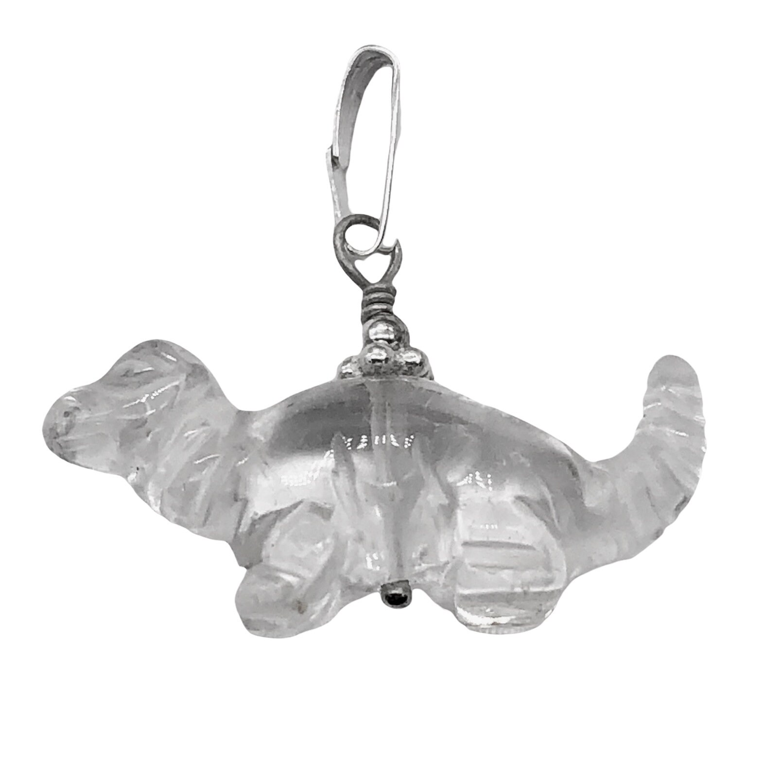 Diplodocus Dinosaurier Quarz Sterling Silber Anhänger 509259Qzs von PremiumBeadStudio