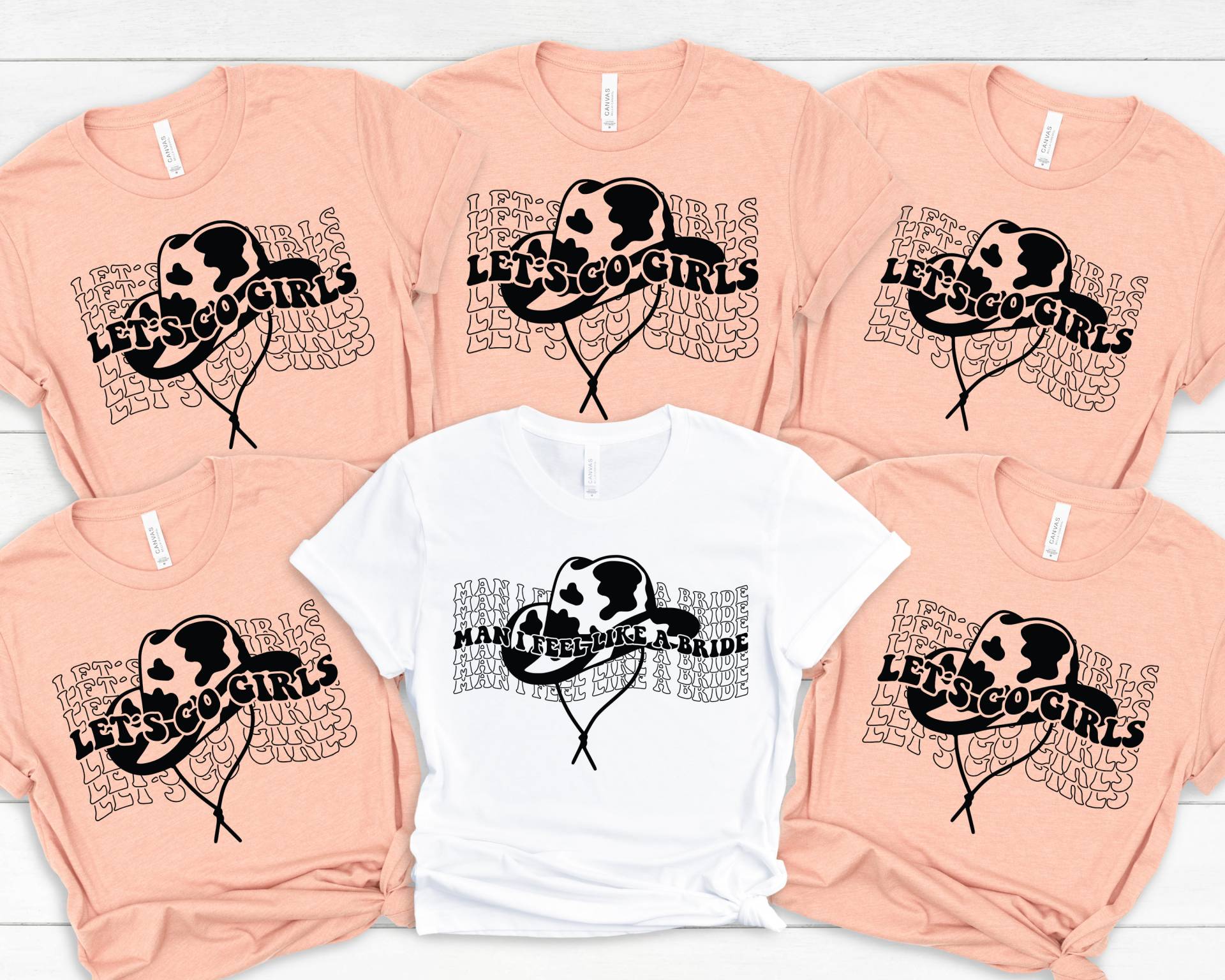 Mann, Ich Fühle Mich Wie Eine Braut, Let's Go Mädchen, Bachelorette Party Shirts, Cowgirls Shirts von PremiumUSATees