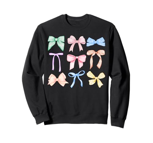 Bögen Kokette Schleife Kokette Ästhetische Adrette Mädchen Mädchen Sweatshirt von Preppy Bows Coquette Aesthetic Co