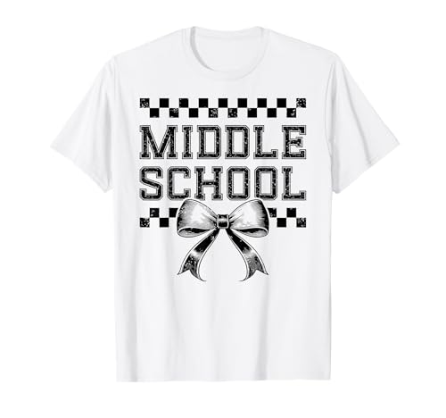 Coquette Bow Preppy Mittelschullehrerin, Mädchen, für Damen T-Shirt von Preppy Kid Coquette Bow Middle School Teacher Team