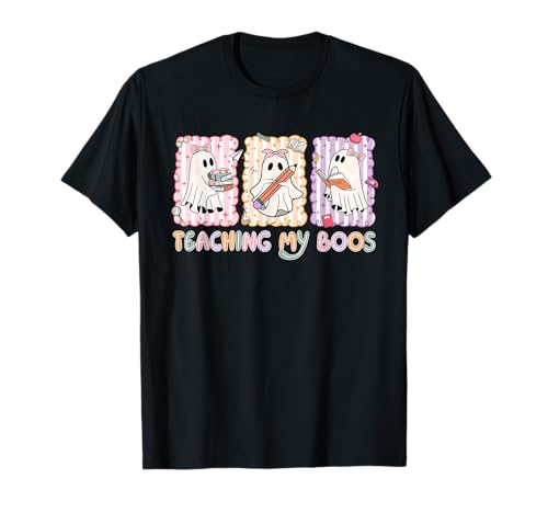 Teaching is My Boos Teacher Ghost Halloween Damen Mädchen T-Shirt Teaching is My Boos Teacher Ghost Halloween Damen Mädchen T-Shirt von Preppy Spooky Ghost Teacher Halloween Costume