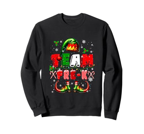 Team Pre-K Weihnachtselfenkostüm Lehrer Schüler Kinder Sweatshirt von Preschool Christmas Costume