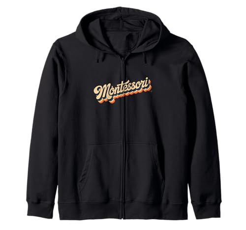 Lustiger Spruch Montessori Retro Text Vintage Mama Damen Herren Kapuzenjacke von Preschool Education Humor Moms Teachers Students