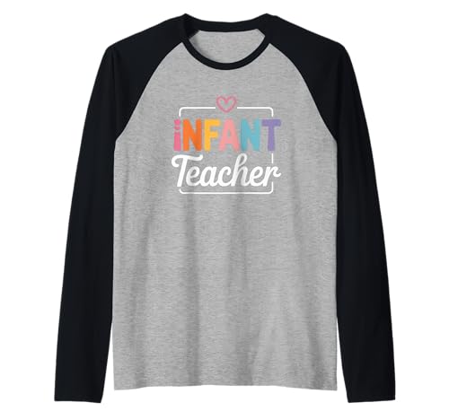 Lustiger Spruch Säugling Lehrer Herz Liebe Frauen Männer Schule Liebe Raglan von Preschool Nursery Baby Classroom Humor Mom Teacher