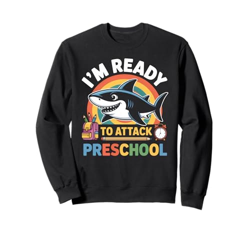 Bereit, Hai-Kinder im Vorschulalter anzugreifen Sweatshirt von Preschoolers Cute Shark Boys Design