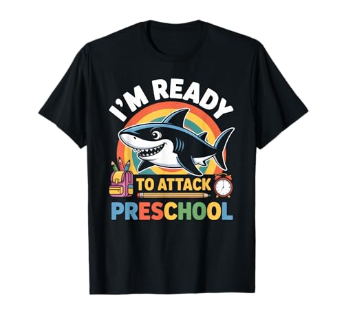 Bereit, Hai-Kinder im Vorschulalter anzugreifen T-Shirt von Preschoolers Cute Shark Boys Design