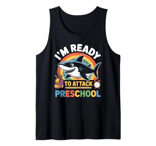 Bereit, Hai-Kinder im Vorschulalter anzugreifen Tank Top von Preschoolers Cute Shark Boys Design