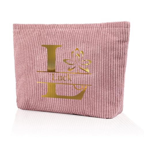 Kosmetiktasche für Damen Personalisierte Kosmetiktasche mit Namen Geburtstag Blumen Kosmetiktasche Toilettentasche Reisetaschen Make-up Taschen (#2) von Presentimental