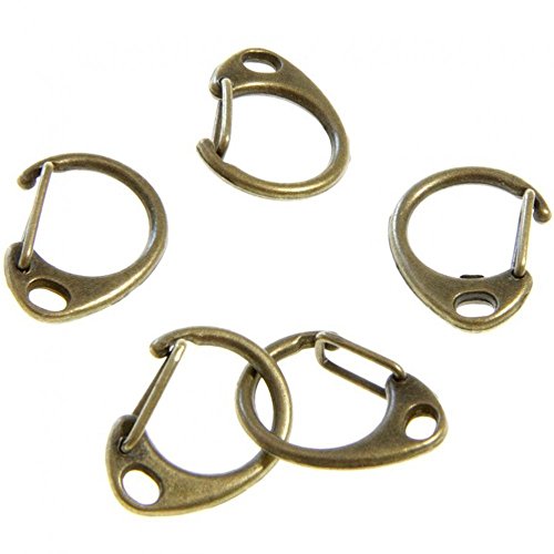 Présentoirs pour Bijoux 5 Ringe für Schlüsselanhänger oder Taschenschmuck, 20 mm, zum Basteln, bronzefarben von Présentoirs pour Bijoux