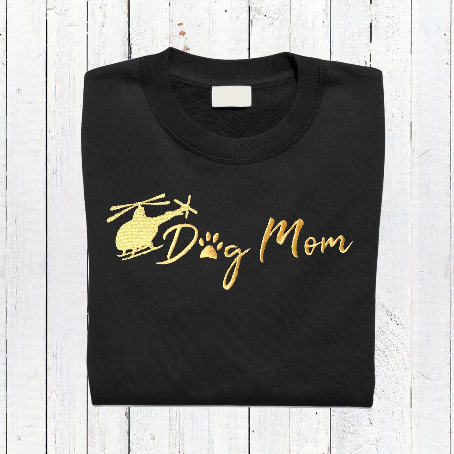 Lustige Sprüche Sweatshirt " Dog Mom" Geschenk Hundemama, Hundebesitzer, Bestickt - Personalisierbar Lustige Sprüche Sweatshirt " Dog Mom" Geschenk Hundemama, Hundebesitzer, Bestickt - Personalisierbar von PresentsParty