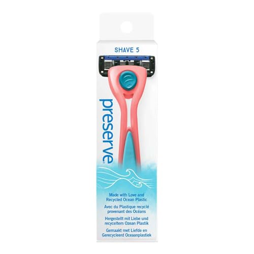 PRESERVE PRESERVE: POPi SHAVE 5 Rasierer mit Klinge - Coral Red (1) von Preserve