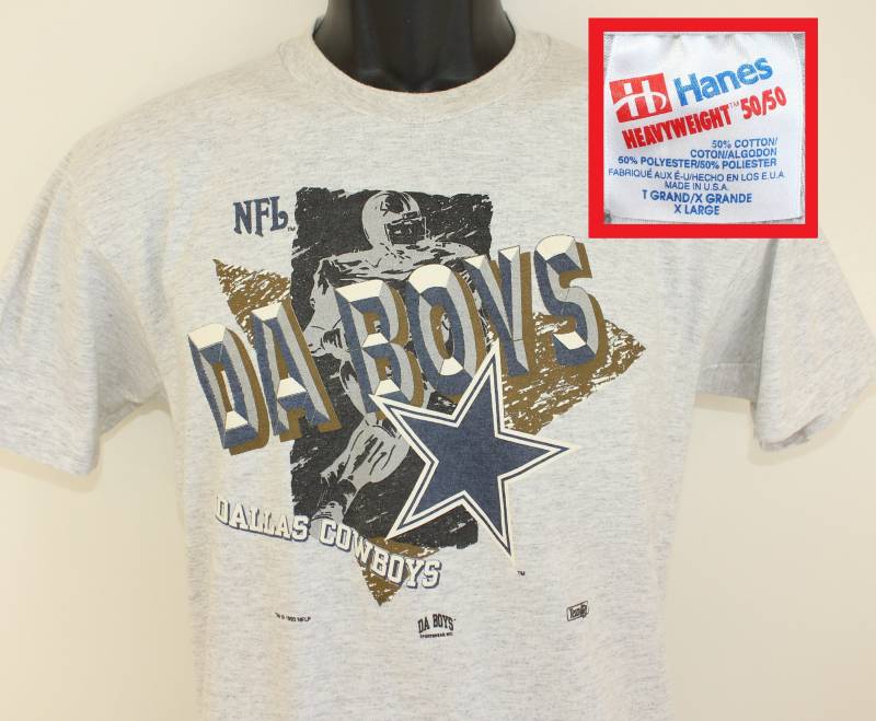 Dallas Cowboys Da Jungen Jahrgang Jugend T-Shirt Kinder Xl Hellgrau Meliert 90Er Jahre 1993 von PreserveVintage