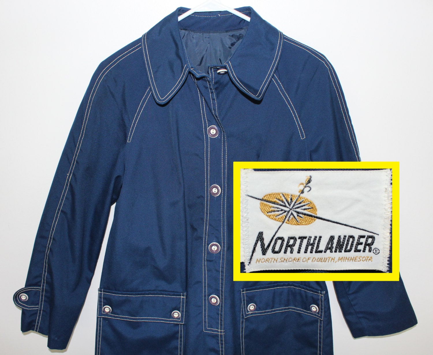 Northlander Minnesota Duluth Vintage Frauen Mantel Jacke Navy Blau 1960Er Northlander Minnesota Duluth Vintage Frauen Mantel Jacke Navy Blau 1960Er von PreserveVintage