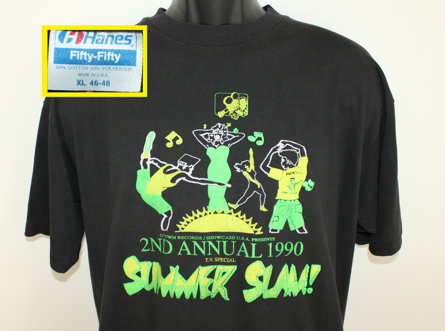 O'town Records Oakland Kalifornien Sommer Slam Jahrgang T-Shirt Xl Schwarz 90Er Jahre 1990 Hanes Fifty-Fifty Bay Area O'town Records Oakland Kalifornien Sommer Slam Jahrgang T-Shirt Xl Schwarz 90Er Jahre 1990 Hanes Fifty-Fifty Bay Area von PreserveVintage