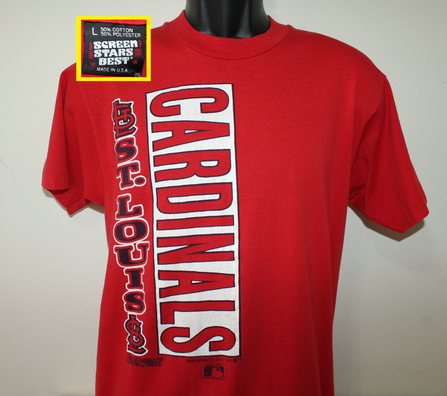 St. Louis Cardinals Mlb Baseball Vintage 90Er Jahre 1990 Rot T-Shirt M/L 50/50 Bildschirm Sterne Beste St. Louis Cardinals Mlb Baseball Vintage 90Er Jahre 1990 Rot T-Shirt M/L 50/50 Bildschirm Sterne Beste von PreserveVintage