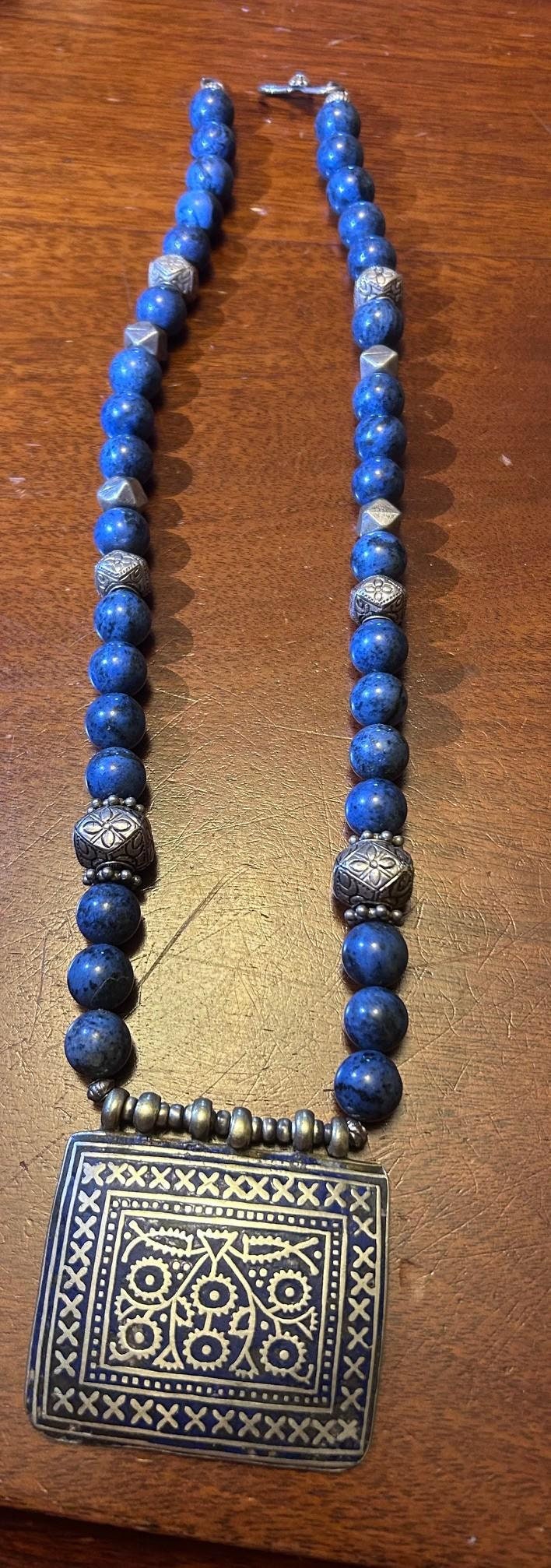 Vintage Silber Multan Anhänger Halskette von PreservedBeauties