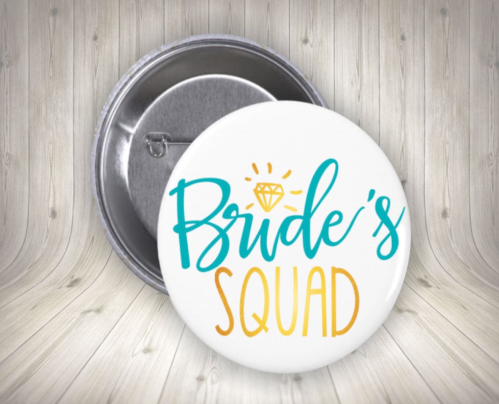 2, 25" Braut Squad Pins, Brautparty Button Buttons Für Brautparty, Pins Set 2, 25" Braut Squad Pins, Brautparty Button Buttons Für Brautparty, Pins Set von PressedByLS