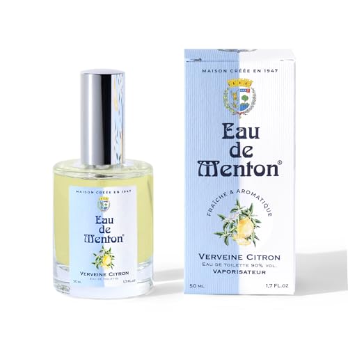 Eau de Menton Verveine-Zitrone – Zitroniges und Aromatisches Eau de Toilette – Frischer und Natürlicher Duft für Frauen und Männer – Pflanzliche und Zitrusnoten – Traditionelle – 50 ml von Prestige de Menton