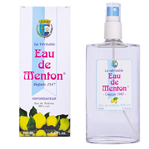 Die Echte Eau de Menton, Eau de Toilette mit Zitrone - handwerklicher Parfümeur aus Französische Riviera (200 ml) von Prestige de Menton