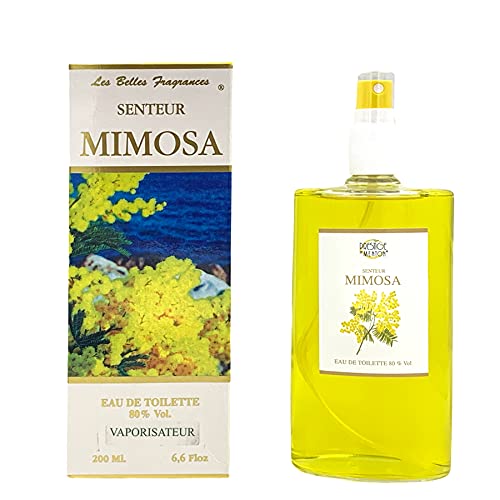 Mimosa Eau de Toilette für Damen, Floral, Handwerker, Parfümeur aus Azur (200 ml) von Prestige de Menton