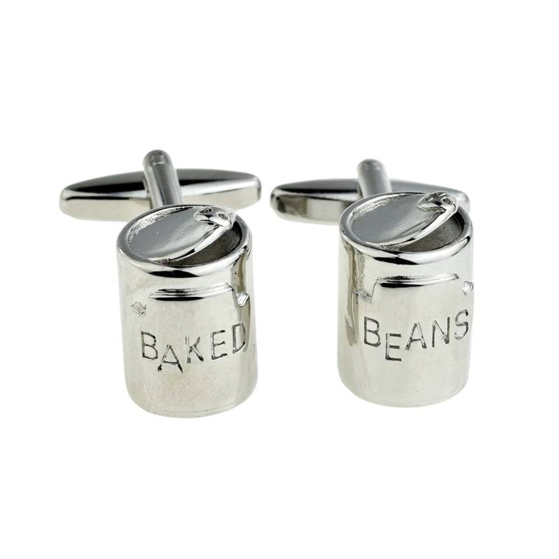 Baked Bean Blechdosen Manschettenknöpfe Ideal Zum 10-Jährigen Jubiläum Geschenk "Tin" in Personalisierter Manschettenknopfbox von PrestigeGiftware