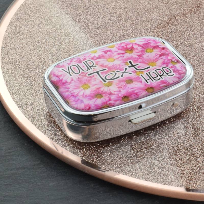 Personalisieren Sie Den Tablettentopf Mit Blumendesign Und Zwei Fächern Ihrem Eigenen Text von PrestigeGiftware