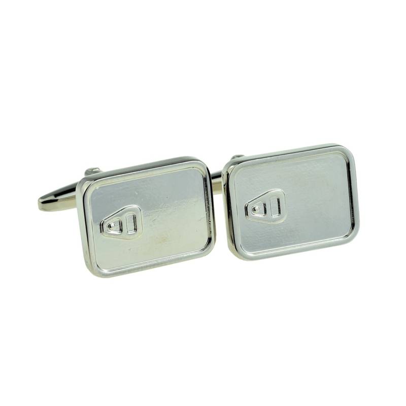 Sardine Tin Can Design Cufflinks Ideal Für 10-Jähriges Jubiläum in Personalisierter Manschettenbox von PrestigeGiftware
