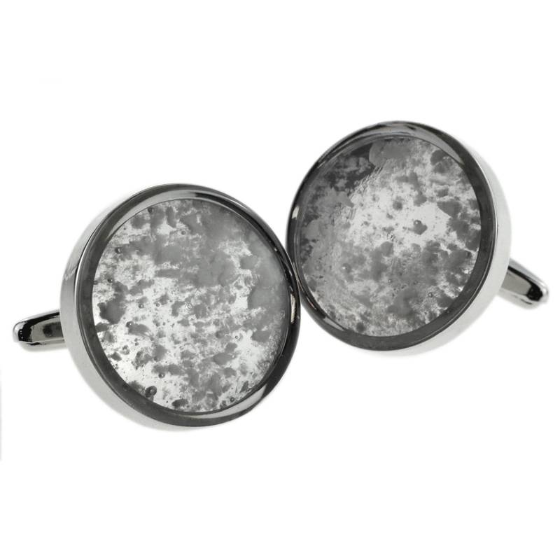 Verkapselte Steinsalz Manschettenknöpfe Zum 8. Jahrestag in Personalisierter von PrestigeGiftware