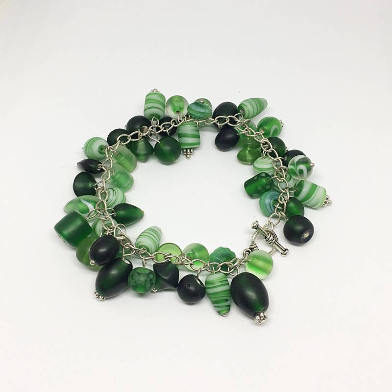 Grüne Glas Perle Armband von Prestobeads