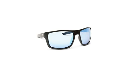 Preston Innovations Inception Wrap Sonnenbrille Ice Blue Lens P0200450, Schwarz-blaue Gläser, Einheitsgröße von Preston