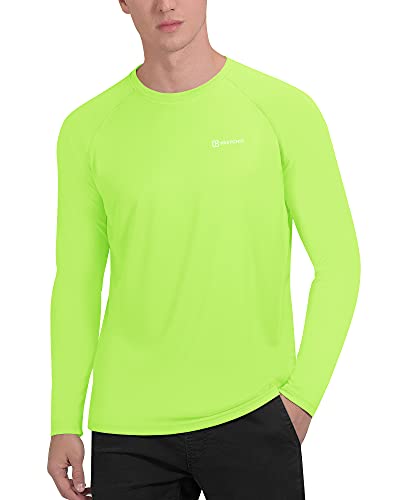 Pretchic Herren-T-Shirt mit UV-Schutzfaktor 50+, langärmelig, Outdoor-T-Shirt - Grün - XX-Large von Pretchic